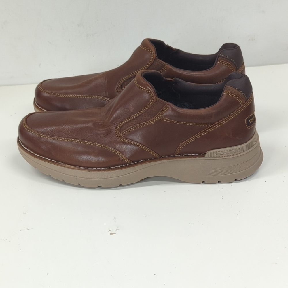 NEW Rockport Prowalker Slip On in Brown Leather Size 7.5